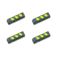 Kit C/4 - Tomada Barra Fiolux Tripla 2P 20A Preto