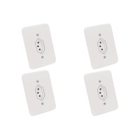 Kit C/4 - Conjunto Radial Pollar 1901113 1Tomada 10A