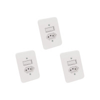 Kit C/3 - Conjunto Radial Pollar 1901118 1 Interruptor Si...
