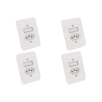 Kit C/4 - Conjunto Radial Pollar 1901118 1 Interruptor Si...
