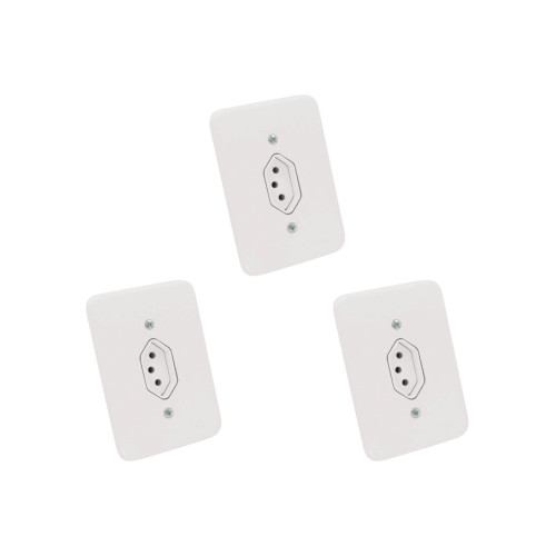 Kit C/3 - Conjunto Radial Pollar 1901176 1Tomada 20A