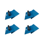 Kit C/4 - Desempenadeira Pvc Emave Azul Corrugada 18X30