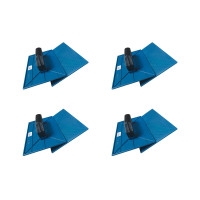 Kit C/4 - Desempenadeira Pvc Emave Azul Corrugada 18X30