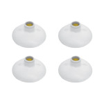 Kit C/4 - Plafonier Pvc Perlex Branco Redondo Soquete Pvc...