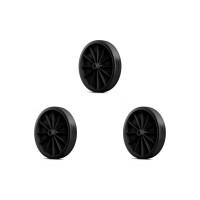 Kit C/3 - Roda Para Carrinho Feira Reforcado Pc 200001