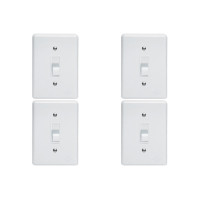 Kit C/4 - Conjunto Perlex''Branca''Com Placa(1Bipolar) 2306