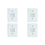 Kit C/4 - Conjunto Perlex''Branca''Com Placa(2Simples) 2382