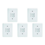 Kit C/5 - Conjunto Perlex''Branca''Com Placa(2Simples) 2382