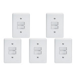 Kit C/5 - Conjunto Perlex''Branca''Com Placa(1Simples+1Pa...