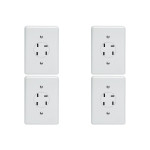 Kit C/4 - Conjunto Tomada Fone Perlex''Branca''Com Placa ...