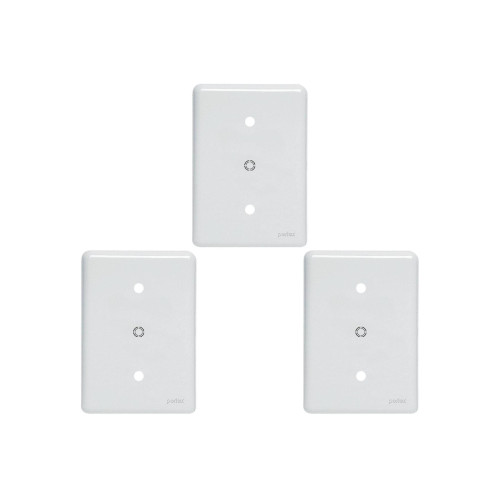 Kit C/3 - Placa Perlex Branca 4X2 (Cega+Furo) 23Pl0/6