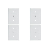 Kit C/4 - Placa Perlex Branca 4X2 (Cega+Furo) 23Pl0/6