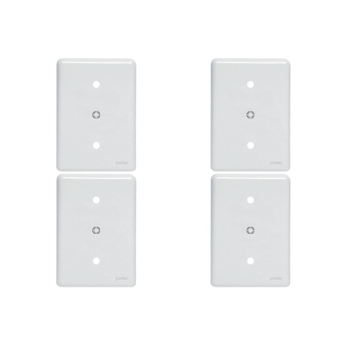 Kit C/4 - Placa Perlex Branca 4X2 (Cega+Furo) 23Pl0/6