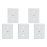 Kit C/5 - Placa Perlex Branca 4X2 (Cega+Furo) 23Pl0/6