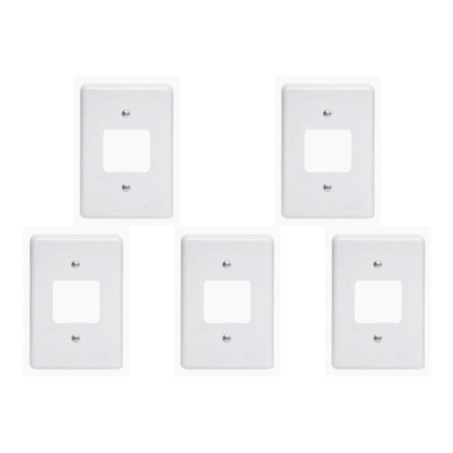 Kit C/5 - Placa Perlex Branca 4X2 (2 Saida) 23Pl2
