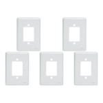 Kit C/5 - Placa Perlex Branca 4X2 (3 Saida Ou 1 Saida+Tomada  ..