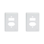 Kit C/2 - Placa Perlex Branca 4X2 (1 Saida+1Tomada) 23Pl2It