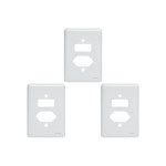 Kit C/3 - Placa Perlex Branca 4X2 (1 Saida+1Tomada) 23Pl2It