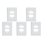 Kit C/5 - Placa Perlex Branca 4X2 (1 Saida+1Tomada) 23Pl2It