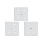 Kit C/3 - Placa Perlex Branca 4X4 (Cega+Furo) 23Pl00/66