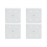 Kit C/4 - Placa Perlex Branca 4X4 (Cega+Furo) 23Pl00/66