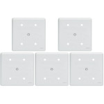 Kit C/5 - Placa Perlex Branca 4X4 (Cega+Furo) 23Pl00/66
