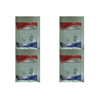 Kit C/4 - Placa Perlex Branca 4X4 (1 Tomada+1 Tomada) 23P...