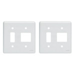 Kit C/2 - Placa Perlex Branca 4X4 (1 Saida+2 Saida) 23Pl12