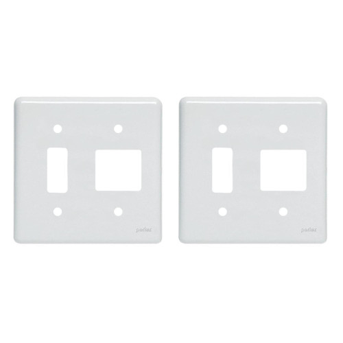 Kit C/2 - Placa Perlex Branca 4X4 (1 Saida+2 Saida) 23Pl12