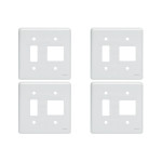 Kit C/4 - Placa Perlex Branca 4X4 (1 Saida+2 Saida) 23Pl12