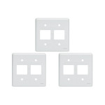 Kit C/3 - Placa Perlex Branca 4X4 (2 Saida+2 Saida) 23Pl22