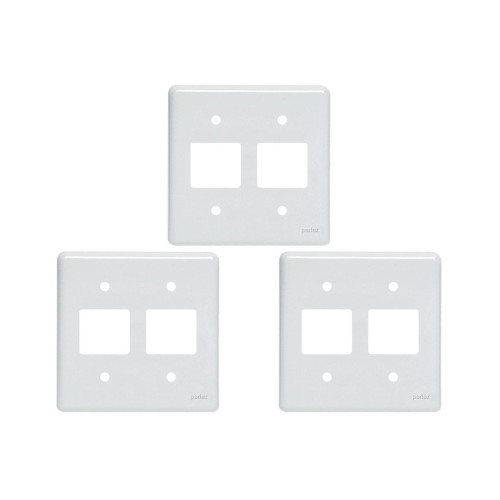 Kit C/3 - Placa Perlex Branca 4X4 (2 Saida+2 Saida) 23Pl22