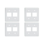 Kit C/4 - Placa Perlex Branca 4X4 (2 Saida+2 Saida) 23Pl22