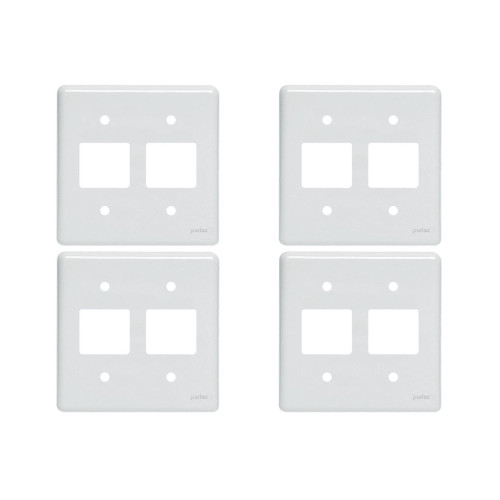 Kit C/4 - Placa Perlex Branca 4X4 (2 Saida+2 Saida) 23Pl22
