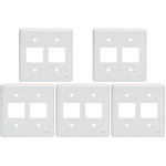 Kit C/5 - Placa Perlex Branca 4X4 (2 Saida+2 Saida) 23Pl22