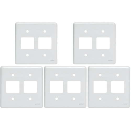 Kit C/5 - Placa Perlex Branca 4X4 (2 Saida+2 Saida) 23Pl22
