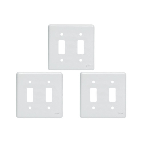Kit C/3 - Placa Perlex Branca 4X4 (1 Saida+1 Saida) 23Pl11