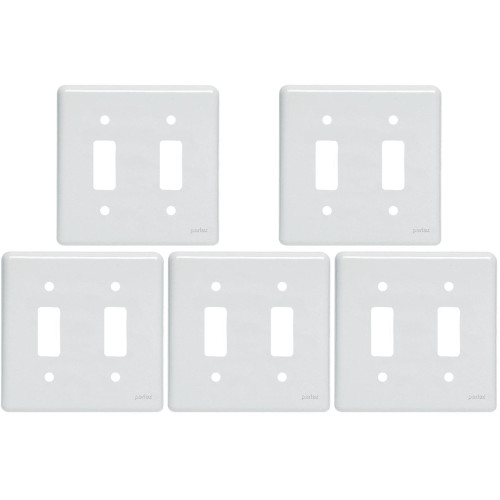 Kit C/5 - Placa Perlex Branca 4X4 (1 Saida+1 Saida) 23Pl11