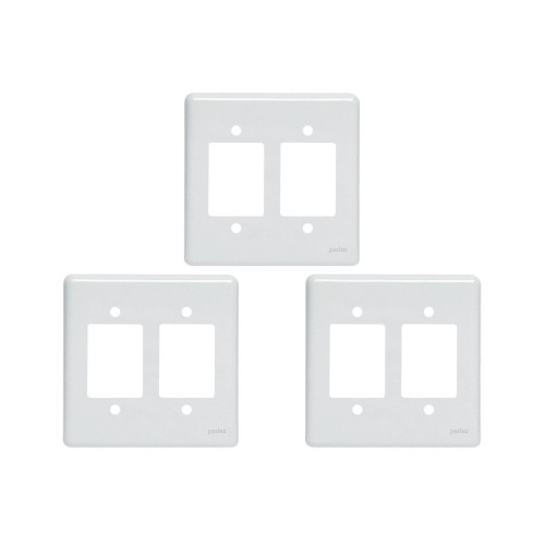 Kit C/3 - Placa Perlex Branca 4X4 (3 Saida+3 Saida) 23Pl33