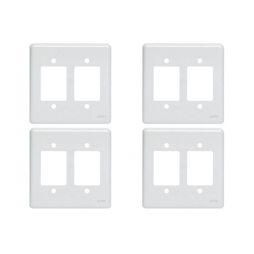 Kit C/4 - Placa Perlex Branca 4X4 (3 Saida+3 Saida) 23Pl33