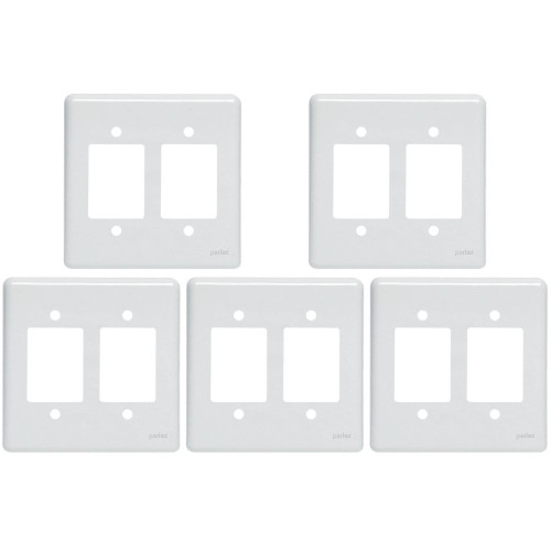Kit C/5 - Placa Perlex Branca 4X4 (3 Saida+3 Saida) 23Pl33