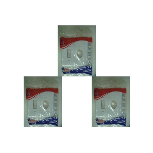 Kit C/3 - Placa Perlex Branca 4X4 (1 Saida+Tomada) 23Pl1/1T