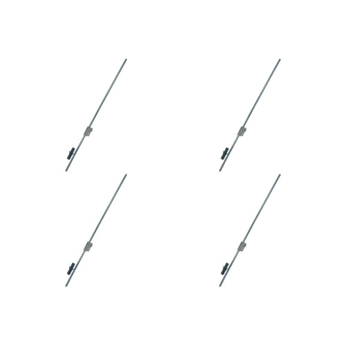 Kit C/4 - Para-Raio Terminal Aereo Com Rosca Soberba+Bucha