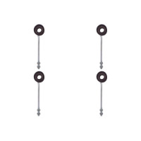 Kit C/4 - Para-Raio Isolador Simples Com Rosca Mecanica D...