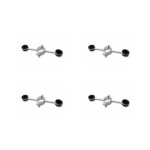 Kit C/4 - Para-Raio Isolador Simples Para Mastro 2''2Desc...