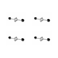 Kit C/4 - Para-Raio Isolador Simples Para Mastro 2''2Desc...