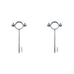 Kit C/2 - Para-Raio Suporte Para Tubo Protecao 2''Rosca S...