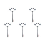 Kit C/5 - Para-Raio Suporte Para Tubo Protecao 2''Rosca S...