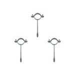 Kit C/3 - Para-Raio Suporte Para Tubo Protecao 2''Rosca M...