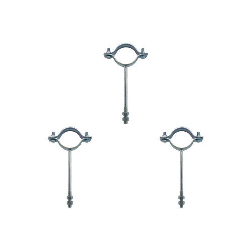 Kit C/3 - Para-Raio Suporte Para Tubo Protecao 2''Rosca M...